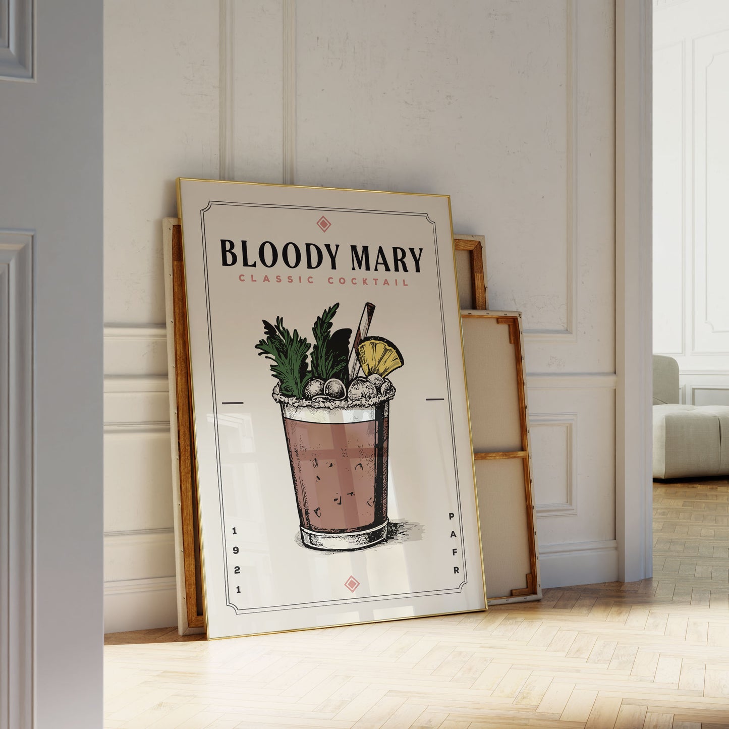 Bloody Mary - Minimalist Cocktail Poster