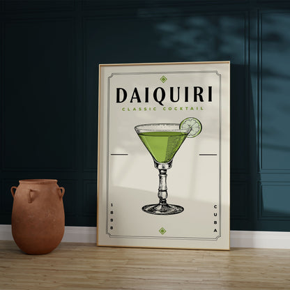 Daiquiri - Minimalist Cocktail Poster