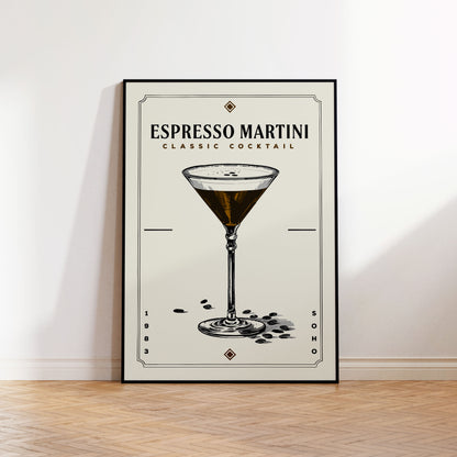 Espresso Martini - Minimalist Cocktail Poster