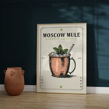 Moscow Mule - Minimalist Cocktail Poster